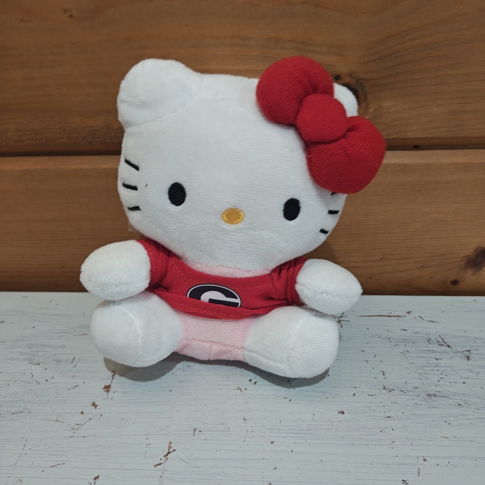 Hello Kitty Plush 5" Red Bow Stuffed Animal University of Georgia UGA 2019